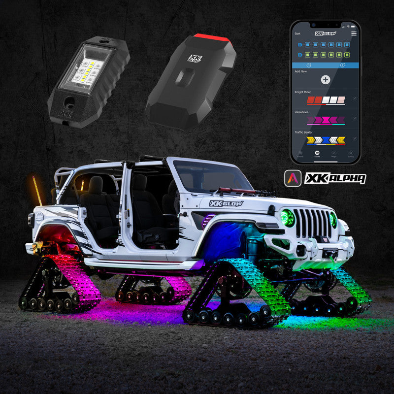 XK Glow RGBW Addressable LED Rock Light Kits Advanced