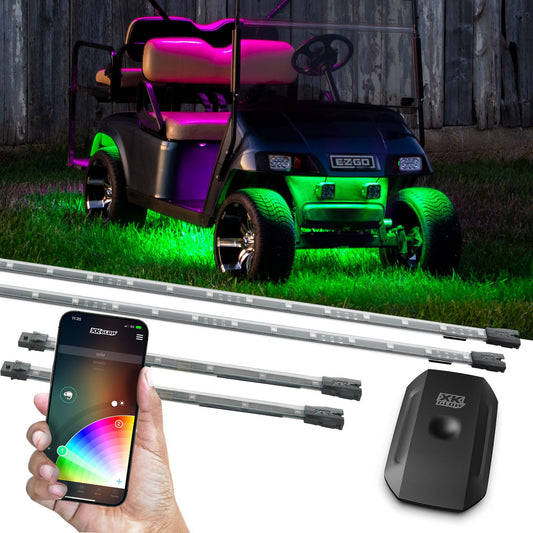 XK Glow LED Golf Cart Accent Light Kit XKchrome Smartphone App